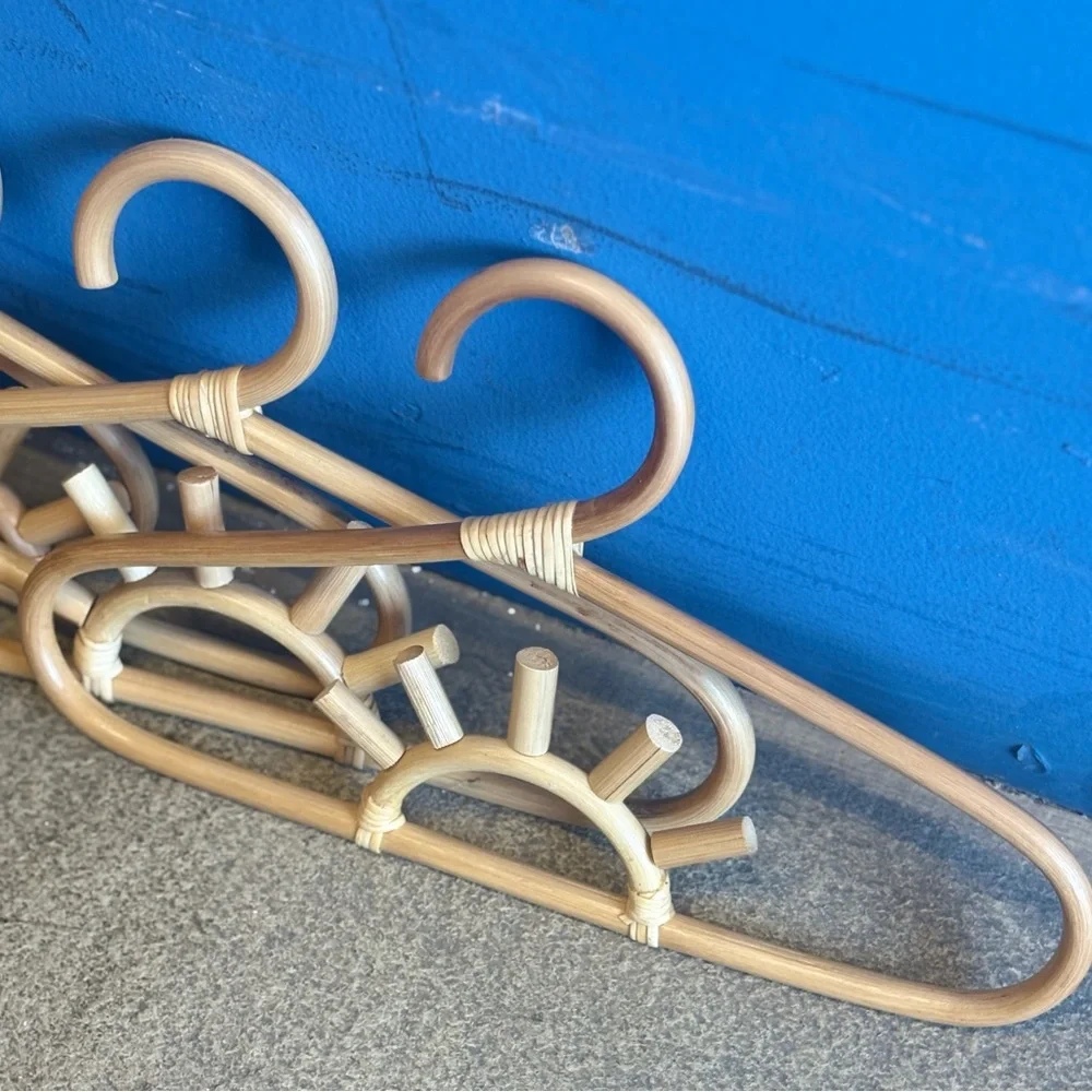 Ellie & Becks Co. Handmade Kids SUNNY RATTAN Hangers Set of 3